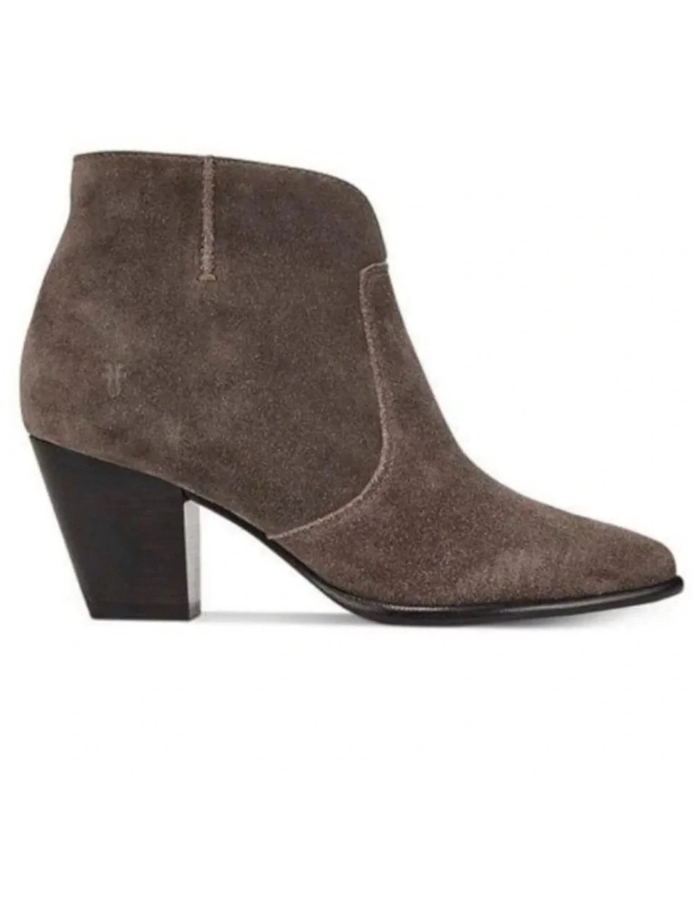 Frye Jennifer Taupe Suede Western
Pointed Toe Ankle Booties Sz 10M
Side Zipper